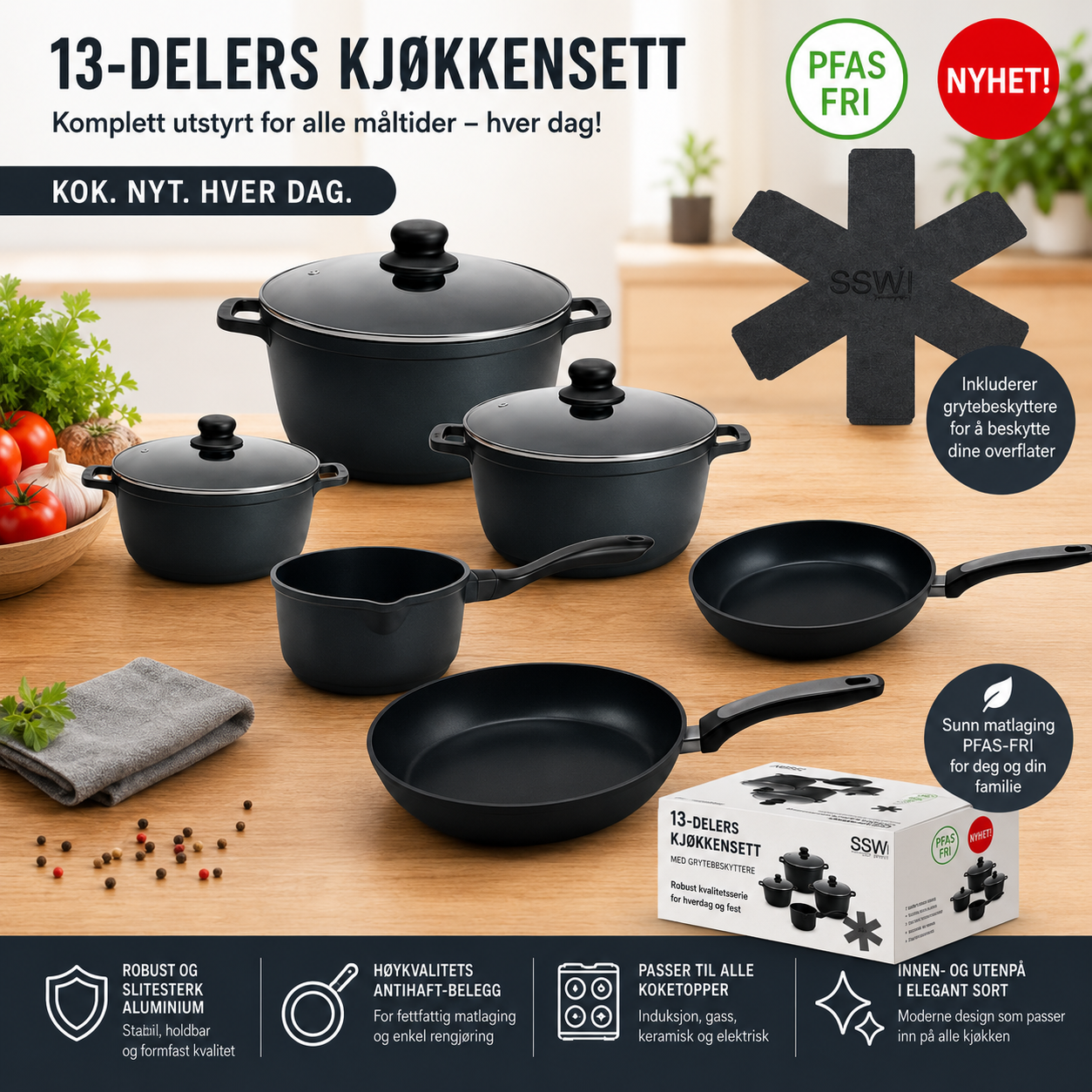 Grytesett 13 Deler